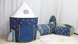 Детская палатка из трех частей Rocket Ball бассейн туннель дом игровой домик для мальчиков и девочек домашние игрушки принцессы оптом