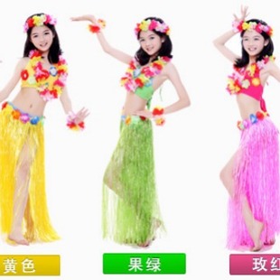 Children's Day Hawaiian Grass Skirt Dance Costume Elastic Waist Dance Grass Skirt Performance Party Props Wholesale