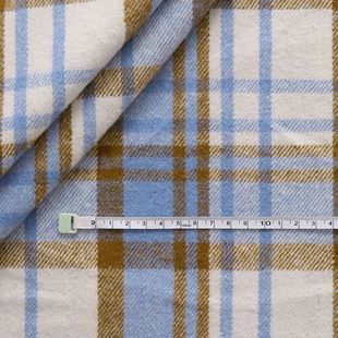 In stock autumn and winter British style yarn-dyed brushed plaid fabric polyester cotton flannel plaid casual shirt pants fabric