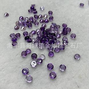 Natural Brazil material amethyst ring surface bare stone manufacturers wholesale natural amethyst flat round oval ring surface