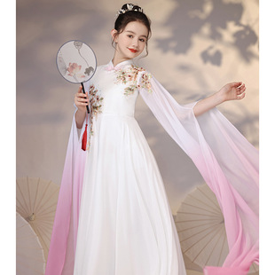 Guzheng Performance Clothing Girls' Hanfu Chinese Style Erhu Performance Dress Children's Children's Children's Children's Chorus Ethnic Performance Clothing