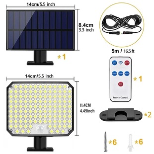 Солнечный свет сада 106led солнечный свет стены солнечный свет лужайки сплит солнечная лампа индукции