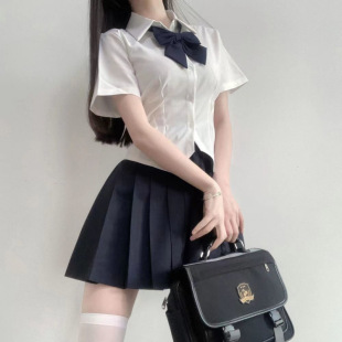 Tight Waist Shirt Pure Desire Style Sexy Little Long Sleeve Short Sleeve White Stretch Shirt Uniform Shirt Skirt Set
