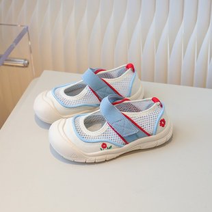 Girls' sneaker 2025 Spring and Summer New Children's Casual Mesh Shoes Breathable Soft Sole Children's Fashion Big Head Shoes
