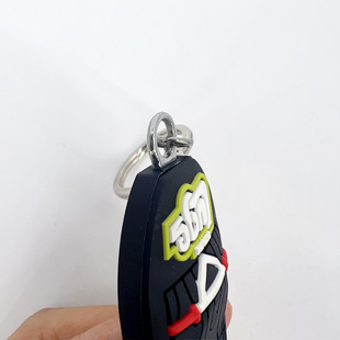 Export European and American 3D PVC Keychain special-shaped ornaments high-end small gift relief key chain with source head manufacturer