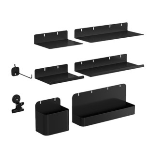 Storage Rack Hole Board Accessories Metal Punch-Free Wall Living Room Entrance Wall Display Rack Desk Storage Shelf