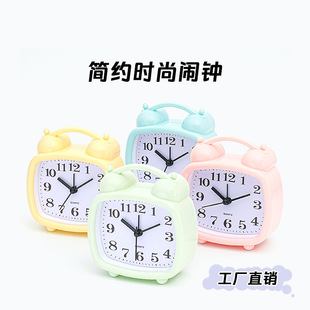 New alarm clock cartoon children's clock bedside small alarm desk clock school opening essential in stock wholesale