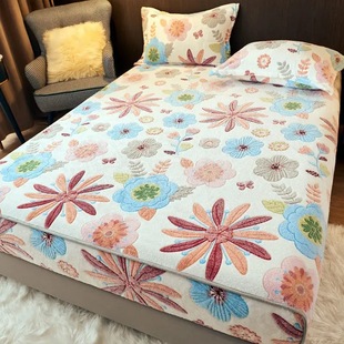 Hu velvet protective cover snowflake double-sided bedspread fleece-lined velvet winter all-inclusive flannel mattress non-slip