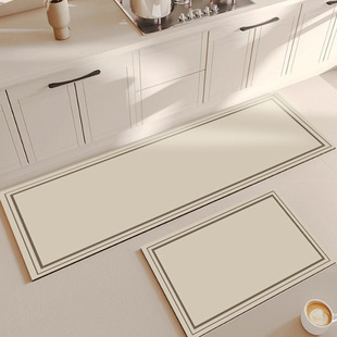 Simple Household Long Kitchen Diatom Mud Carpet Absorbent Non-Slip Draining Mat Washable Bathroom Doorway Mat