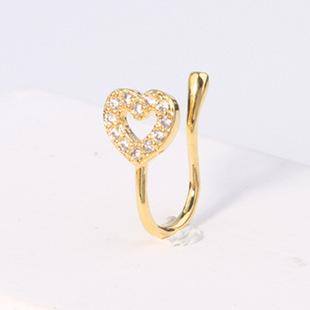 Classic U-shaped Zircon Nose Ring Butterfly Moon Flower Crown Gold Non-perforated Nose Clip Nose Cover Jewelry