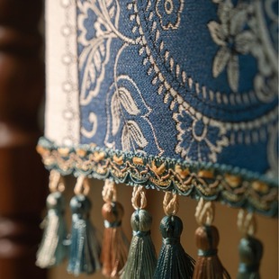 Factory Direct Supply American Long Tassel Table Runner Blue Jacquard Paisley Tea Flag TV Cabinet Dining Table Wedding Decoration