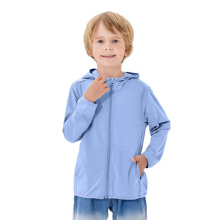 Summer Outdoor Children's Sunscreen Clothing Ice-feeling Breathable Baby's Sunscreen Clothing for Boys and Girls Sunshade Parent-child Suit Sunscreen Clothing