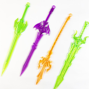 2 yuan 12 into the large plastic transparent crystal weapons King eat chicken Dou Luo toy school around the canteen batch