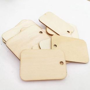 Мультфильм ручной работы DIY пустые бревенчатые кусочки отверстие с веревкой декоративная деревянная бирка записываемая регистрация деревянные кусочки деревянная бирка