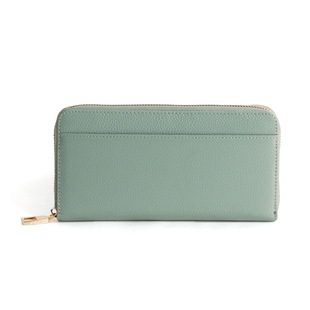 Amazon Women's Simple Genuine Leather Wallet Multi-Functional Litchi Zipper Wallet Multi-Card Creative Long Cloth