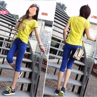 Pure Cotton White Denim Women's Summer Thin Women's Slim-fit Slimming Black Casual Pencil Pants Middle Pants Capri Pants