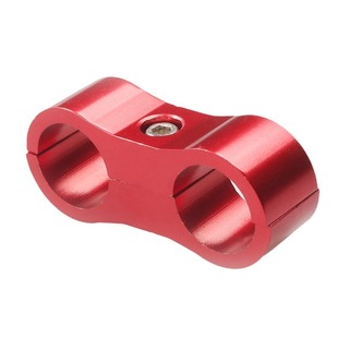 Automobile modified An4-AN12 clamp aluminum alloy automobile oil pipe clamp double hole fixed pipe clamp Universal
