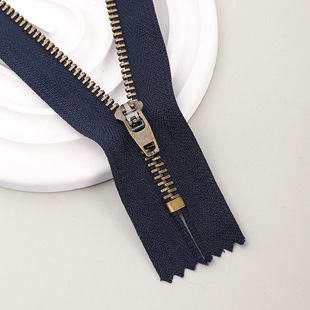 Jeans Zipper No. 4 Metal Zipper Placket Zipper Anti-Opening Anti-Slip Accessories Bronze Closed Spring Head