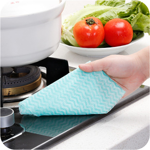 General merchandise household rag disposable broken non-woven fabric free-cutting wave pattern scouring pad dish towel