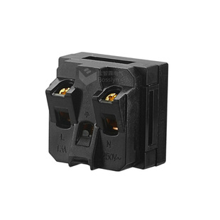AC power socket with protection door multi-function cabinet equipment card socket embedded three-hole module socket