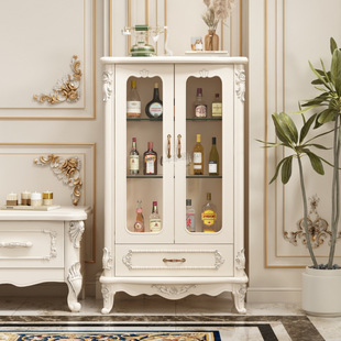 Wine Cabinet European Modern Minimalist Dining Side Display Storage Wall Home Living Room Standing Cabinet Tv Cabinet Side Cabinet Light &