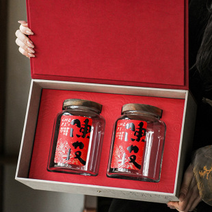 High-grade new tangerine peel packaging box empty gift box Xinhui tangerine peel glass bottle sealed tank storage tank gift box wholesale