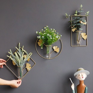 ins Wall Hydroponic Vase Wall Hanging Creative Restaurant Wall Decoration Pendant Home Living Room Background Wall Decoration
