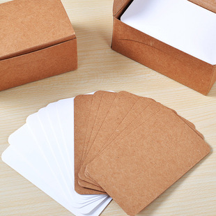 diy graffiti hand-painted card message hard card paper blank English word card cowhide small card postcard 100 pieces