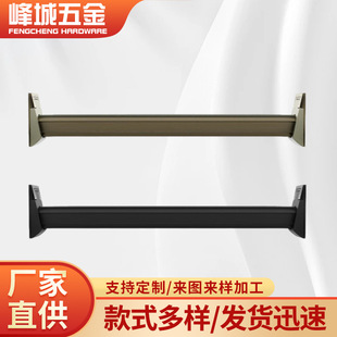 Wardrobe Clothes Hanging Rod Simple Punch-free Thickened Aluminum Alloy Clothes Hanging Rod Flange Fixed Balcony Clothes Hanging Rod