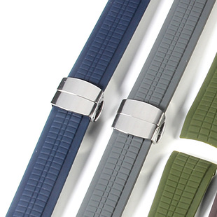 Applicable to Baida grenade stainless steel solid stainless steel butterfly buckle double press Snowflake Watch folding buckle factory wholesale
