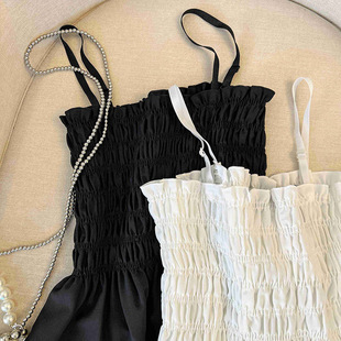 Camisole Women's Large Size Summer Wear Detachable Shoulder Strap Wrap Short Belly Covering Top for Chubby Girls 3225 Top