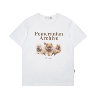 Han Chao waikei Short-sleeved Three Dogs Printed Daquan T-shirt Jin Yilin Same Style Pure Cotton Loose Couple Top