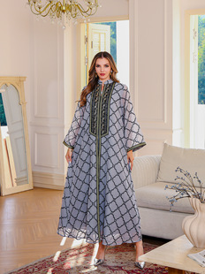 Пятно новый стиль abaya Женское элегантное платье Ближневосточное платье платье с вышивкой Мусульманское женское платье