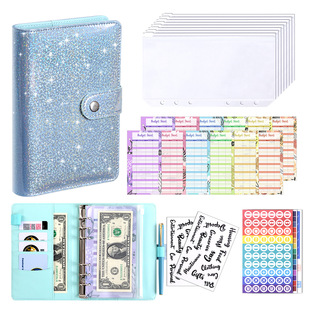 Customized macaron a6pu leather loose-leaf notebook creative cash budget Financial Planner journal