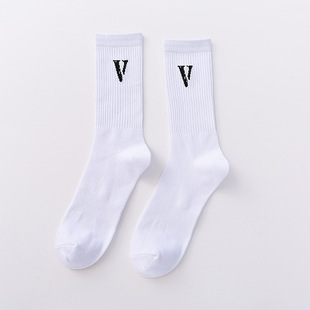 VLONE POP UP Ограниченные черные оранжевые большие V-образные носки