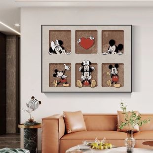 [free shipping] Mickey meter box decorative painting black and white restaurant distribution box switch switch box block hanging picture ZSQ