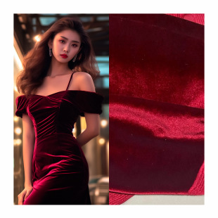 Factory direct supply Ks non-inverted velvet Korean velvet gold velvet warp knitting non-inverted velvet dress cheongsam dance sportswear fabric