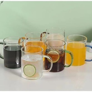 Transparent glass cup with a high temperature resistant hospitality cup family water cup household high borosilicate glass advertising cup water cup