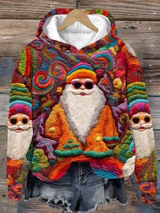 Europe and the United States cross-border new Amazon AliExpress spell a lot of 3D digital printing Christmas couples hooded women and men