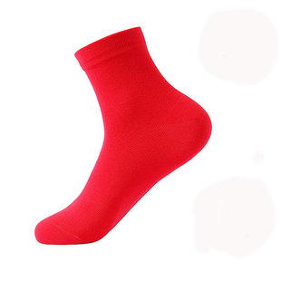 Longsha big red socks autumn and winter birth year festive men's socks cotton mid-tube women's cotton socks cotton socks