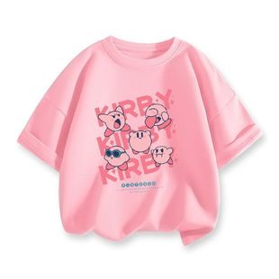 Hello Kitty Children с короткими рукавами детская одежда 2024 летняя новая девушка топ для девочек