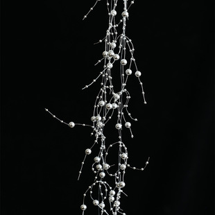 Fishing Line Fixed Pearl Chain String Bead Christmas Ice Crystal Pendant Bead String Rattan Wreath Christmas Tree Decorations Hanging Ornaments