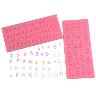 Case mini 26 English letters and numbers silicone mold fondant cake happy birthday chocolate decoration mold