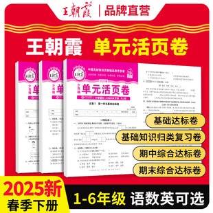Spring 2025 Wang Chaoxia Unit Loose-leaf Paper Test Paper for Grade 1-6 of Primary School
