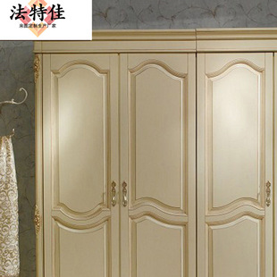 European-style Solid Wood Five-door Wardrobe Palace French-style Four-door Wardrobe Storage Cabinet Locker Furniture