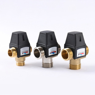 Cross-border hot brass thermostatic mixing valve hot and cold water automatic thermostatic mixing valve manufacturers in stock