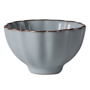 Beige Ru kiln master Cup kung fu tea set single tea bowl household ceramic small tea cup single personal dedicated tea cup