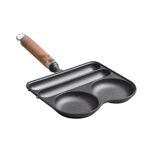 Cast Iron Baked Sausage and Egg Pan Uncoated Household Baked Sausage Artifact Grilled Rice Cake Kebab Mold Grilled Plate Breakfast Pan