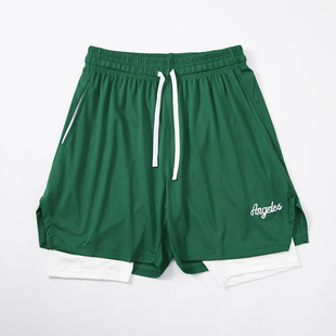 Wade's Way Basketball Shorts American Fake Two-piece Anti-walking Light Men's and Women's Sports Running Quick-drying Fitness Quad Double-layer