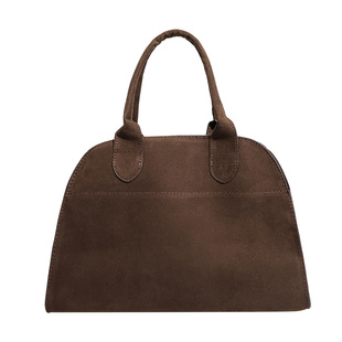 New Large Capacity Retro Suede Bag French Fashion Portable Tote Bag totebag Crossbody Commuter Women's Bag